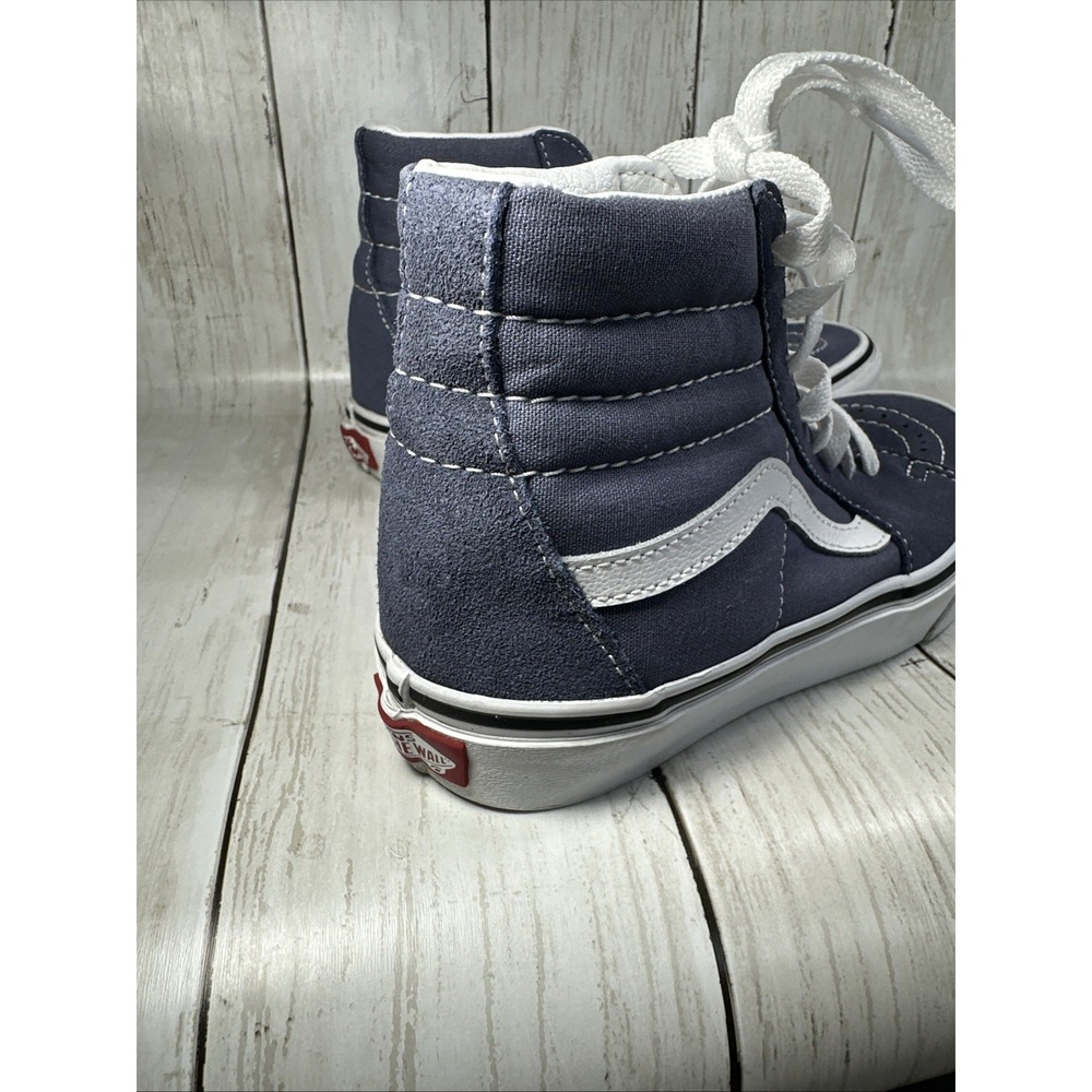 Vans‎ SK8 Hi High Top Skate Shoes  Blue Gray Suede Sneakers Womens 3.5 men's 5 - Picture 9 of 15